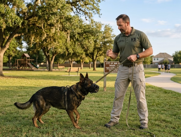 Certified aggressive dog trainer working in San Antonio Texas